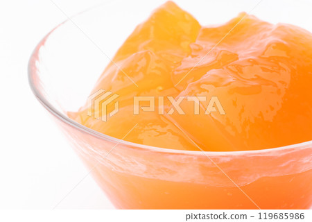 Close-up of fresh Yubari melon jelly Close-up of fresh Yubari melon jelly 119685986