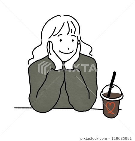 一個在咖啡館說話的女人 一個在咖啡館說話的女人 119685991
