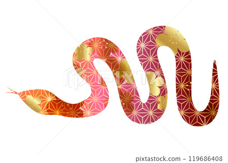 蛇新年賀卡生肖圖標 119686408