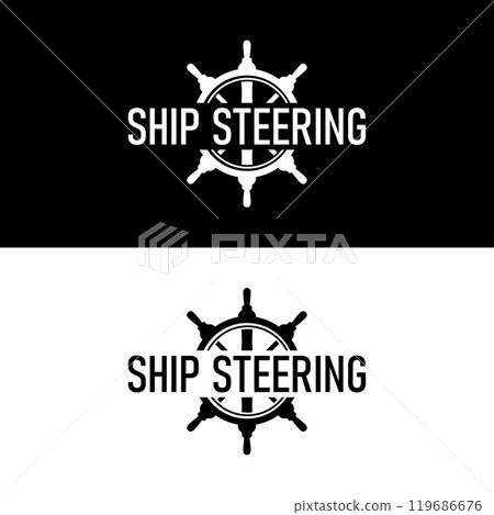 simple marine vehicle ship steering logo design illustration ship steering wheel for product branding template icon simple marine vehicle ship steering logo design illustration ship steering wheel for product branding template icon 119686676