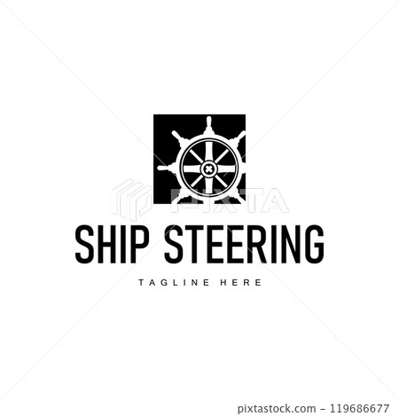 simple marine vehicle ship steering logo design illustration ship steering wheel for product branding template icon simple marine vehicle ship steering logo design illustration ship steering wheel for product branding template icon 119686677