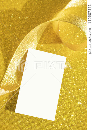 Gold background business card mockup 119687331
