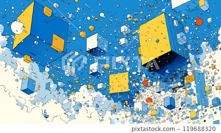 Cubic and geometric background image 119688320