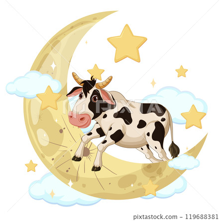 Cow Jumping Over the Moon 119688381
