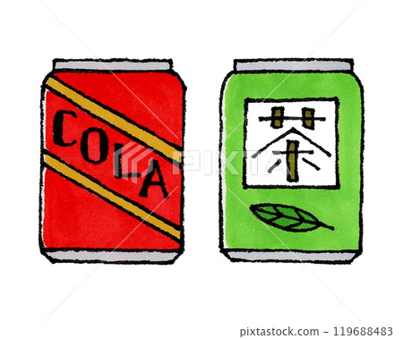 Coke and tea cans 119688483