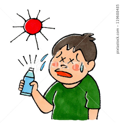 Plastic bottle and boy (hot) Plastic bottle and boy (hot) 119688485