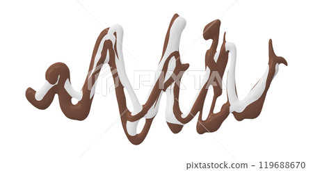 brown watercolor drop zigzag isolated on white background brown watercolor drop zigzag isolated on white background 119688670