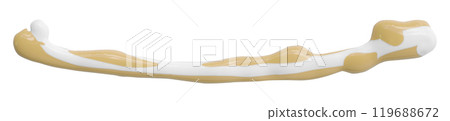 Light brown watercolor drop zigzag isolated on white background Light brown watercolor drop zigzag isolated on white background 119688672