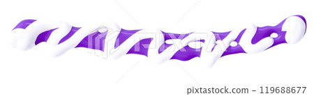 Purple watercolor drop zigzag isolated on white background. 119688677