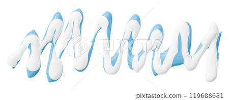 Light blue watercolor drops zigzag isolated on white background. Light blue watercolor drops zigzag isolated on white background. 119688681