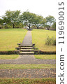 Autumn afternoon: Small stairs in the park 119690015