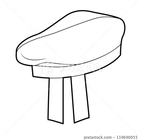 Sailor Cap with Peak. Hat for Head Fashion accessory clothing technical illustration. Vector headgear for Men, women 119690055