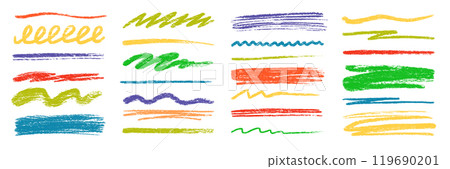 Crayon brush color pencil underline. Crayon pencil line chalk highlight stroke. Vector hand drawn brush sketch element set for accent, texture emphasis paint. Color kid chalk vector Crayon brush color pencil underline. Crayon pencil line chalk highlight stroke. Vector hand drawn brush sketch element set for accent, texture emphasis paint. Color kid chalk vector 119690201