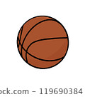 Red basketball illustration 119690384