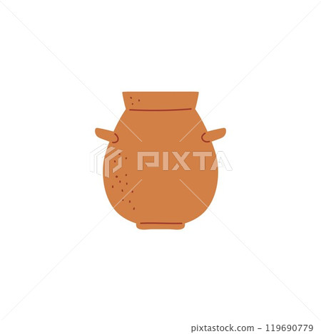 Ancient Aztecs or Mayans vase, vector antique brown clay jug with handles, vintage ceramic pitcher, pot pottery isolated Ancient Aztecs or Mayans vase, vector antique brown clay jug with handles, vintage ceramic pitcher, pot pottery isolated 119690779