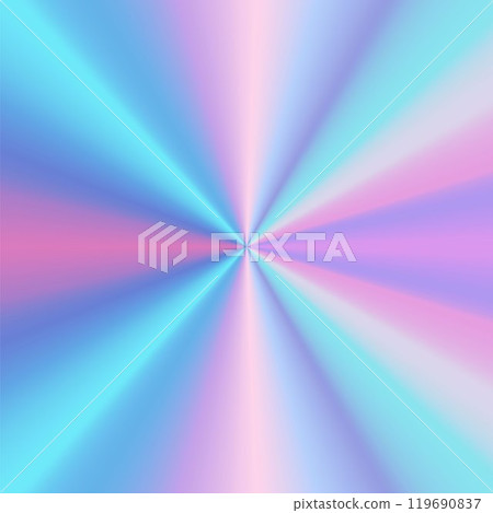 Holographic sticker, radial perspective rainbow effect, iridescent foil pattern for tag, adhesive tape vector background 119690837