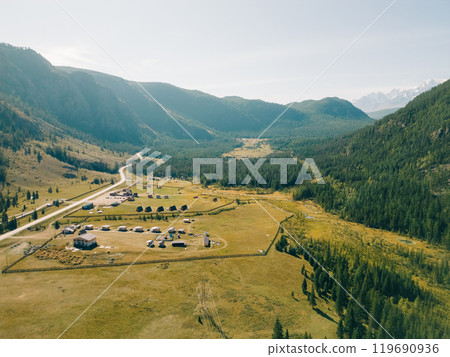 Chuisky tract in the Altai mountains. Siberia, Russia, Chuisky tract in the Altai mountains. Siberia, Russia, 119690936