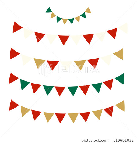 Cute triangular garland set Cute triangular garland set 119691032