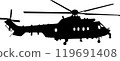 flying helicopter 119691408
