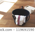 Floor waxing and floor cleaning 119691590