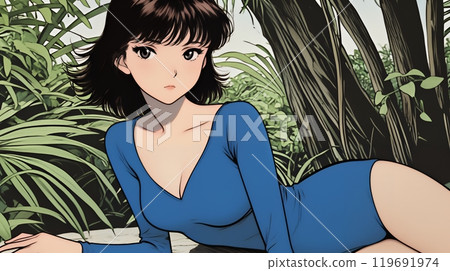 穿著緊身衣的年輕女子 119691974