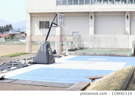 與籃球目標的風景 與籃球目標的風景 119692119