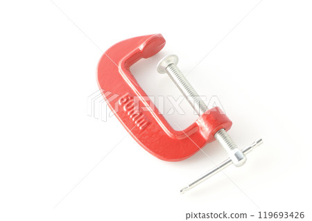 在白色背景下拍攝的夾子 119693426