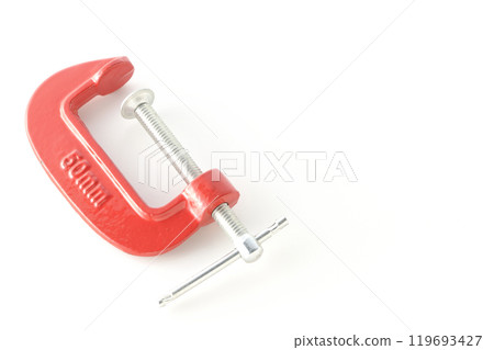 Clamp photographed on white background Clamp photographed on white background 119693427