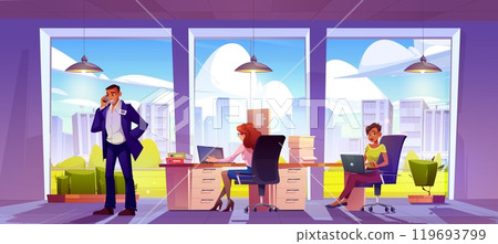 People working in company office 119693799