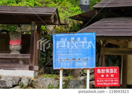 東京都秋留野市、日之出登山道等山路沿線保護旅客的地藏菩薩和道祖神像 2024年 119693823