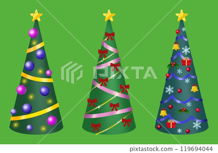 Colorful Christmas tree C 119694044