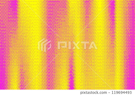 Pixel pattern background with bitmap game texture. Dotted dither vector pink and yellow gradient bg. Abstract geometric noisy screen tone. Retro striped digital wallpaper 119694493