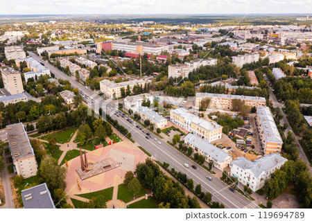 Aerial view of the Russian city of Kovrov 119694789
