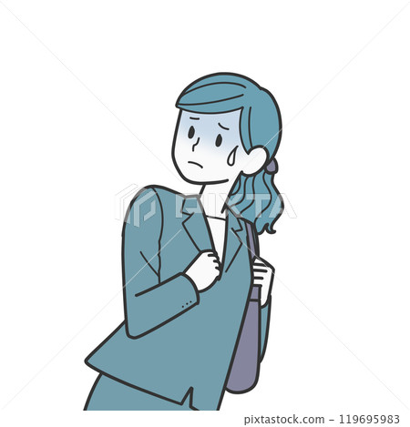 一個受驚的女人在回家的路上 一個受驚的女人在回家的路上 119695983