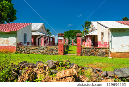 Houses on Saint Joseph Island, Salvation Islands, French Guiana, South America Houses on Saint Joseph Island, Salvation Islands, French Guiana, South America 119696265