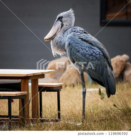 鯨頭鸛在桌上 119696392