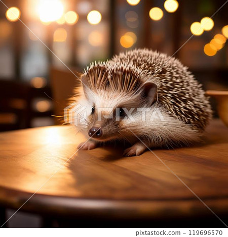 Hedgehog on the table 119696570