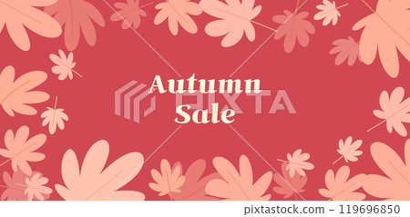 The background frame of autumn leaves. 119696850