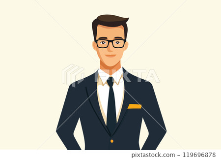 Businessman with Glasses. Vector illustration 119696878