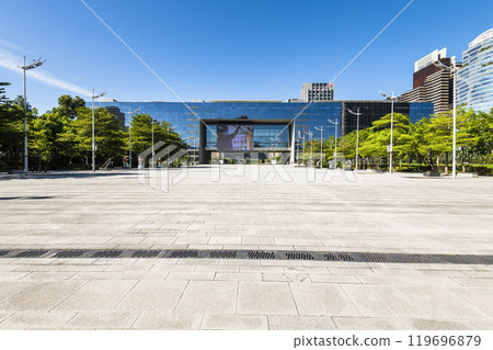Architecture view of the Taichung City Government Building, Taiwan. It is the highest-level local administrative agency in Taichung. 119696879