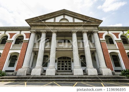 Industrial Design Bldg (Dacheng Hall) in the National Cheng Kung University, Tainan, Taiwan, It was the Former Japanese Army Infantry Second Regiment Dormitories. Industrial Design Bldg (Dacheng Hall) in the National Cheng Kung University, Tainan, Taiwan, It was the Former Japanese Army Infantry Second Regiment Dormitories. 119696895