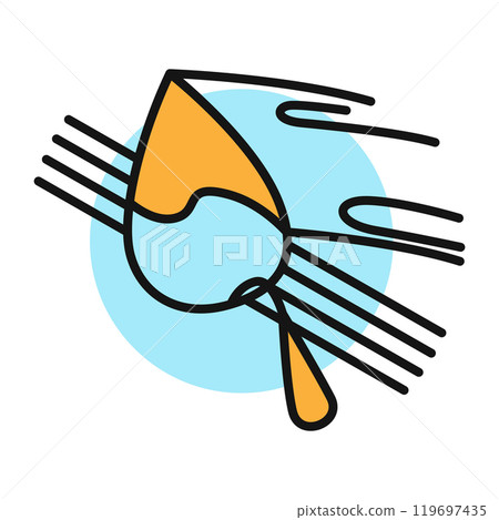 Building line icon. Color symbol in simple style. Industry construction symbol for app design. Vector cartoon illustration Building line icon. Color symbol in simple style. Industry construction symbol for app design. Vector cartoon illustration 119697435