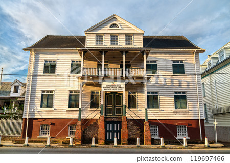 Historic Building of Ministry of Foreign Affairs in Paramaribo, Suriname, South America 119697466
