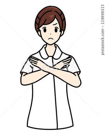 女護士正面站立姿勢上半身x 119698315