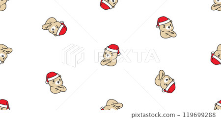 bear polar seamless pattern santa claus hat christmas arms crossed teddy vector pet doodle cartoon scarf isolated gift wrapping paper tile background repeat wallpaper illustration design bear polar seamless pattern santa claus hat christmas arms crossed teddy vector pet doodle cartoon scarf isolated gift wrapping paper tile background repeat wallpaper illustration design 119699288