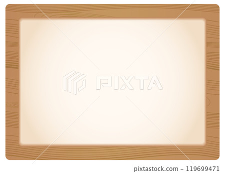 Illustration of a wooden frame (picture frame), bulletin board, and pin-up board 119699471
