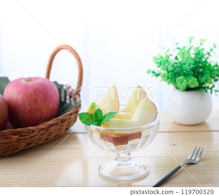 Apples on the windowsill (cut image) Apples on the windowsill (cut image) 119700320