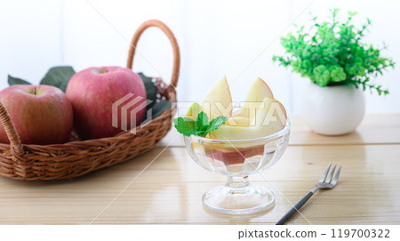 Apples on the windowsill (cut image) Apples on the windowsill (cut image) 119700322