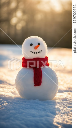 Golden Christmas gift with glitter ribbon and twinkling lights, perfect for Christmas and holiday themes 119700631