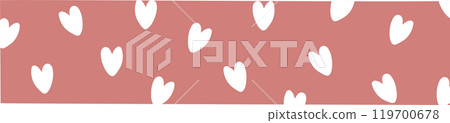 Red Color heart washi tape scrapbook stripes, sticky label tags and decorative scotch strip paper sticker tape, banner flat design png illustration design 119700678